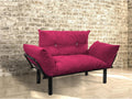 Purple Foam and Metal Loveseat H7064