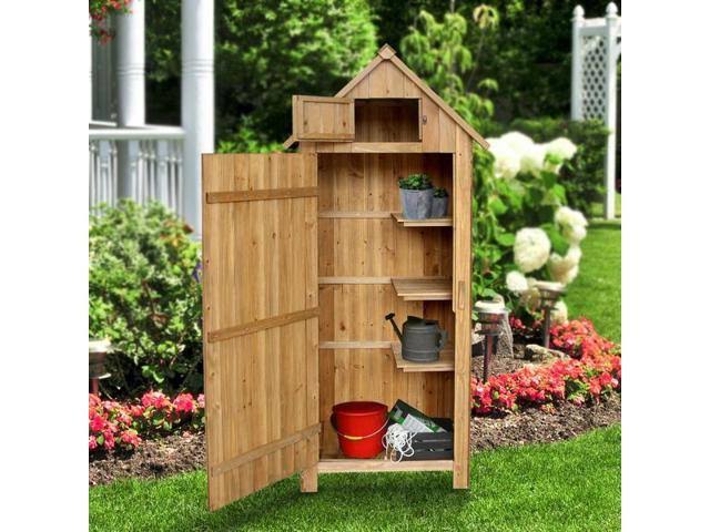 Brown Solid Wood Tool Shed P9468