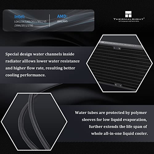 Black 240mm AIO Liquid CPU Cooler K28339