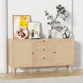 Rattan Sideboard Cabinet with 2 Doors and 3 Drawers F780