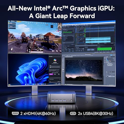 Mini PC with Intel Ultra 9 185H 32GB DDR5 2TB NVMe SSD Windows 11 Pro Z836