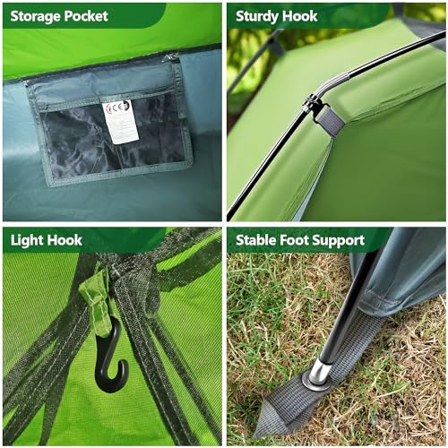 1 Person Lightweight Backpacking Tent with Waterproof Rainfly C444792