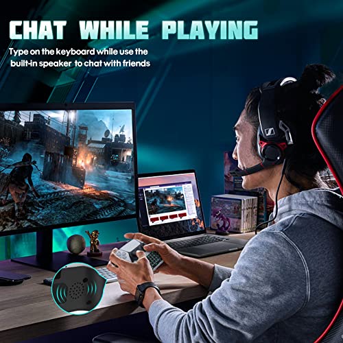 Black Wireless Bluetooth Mini PS5 Game Keyboard with RGB Backlight W894033