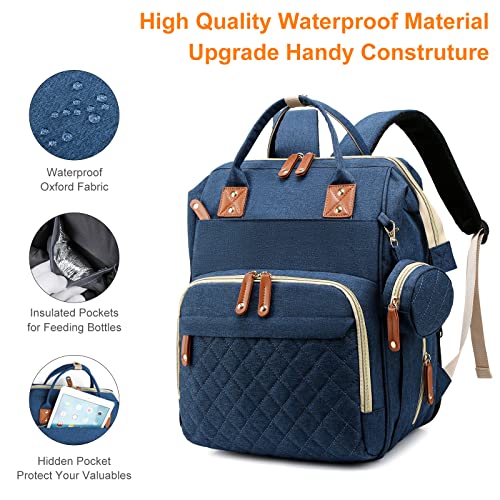Grey Waterproof 3 in 1 Baby Diaper Backpack with Foldable Changing Pad Y186