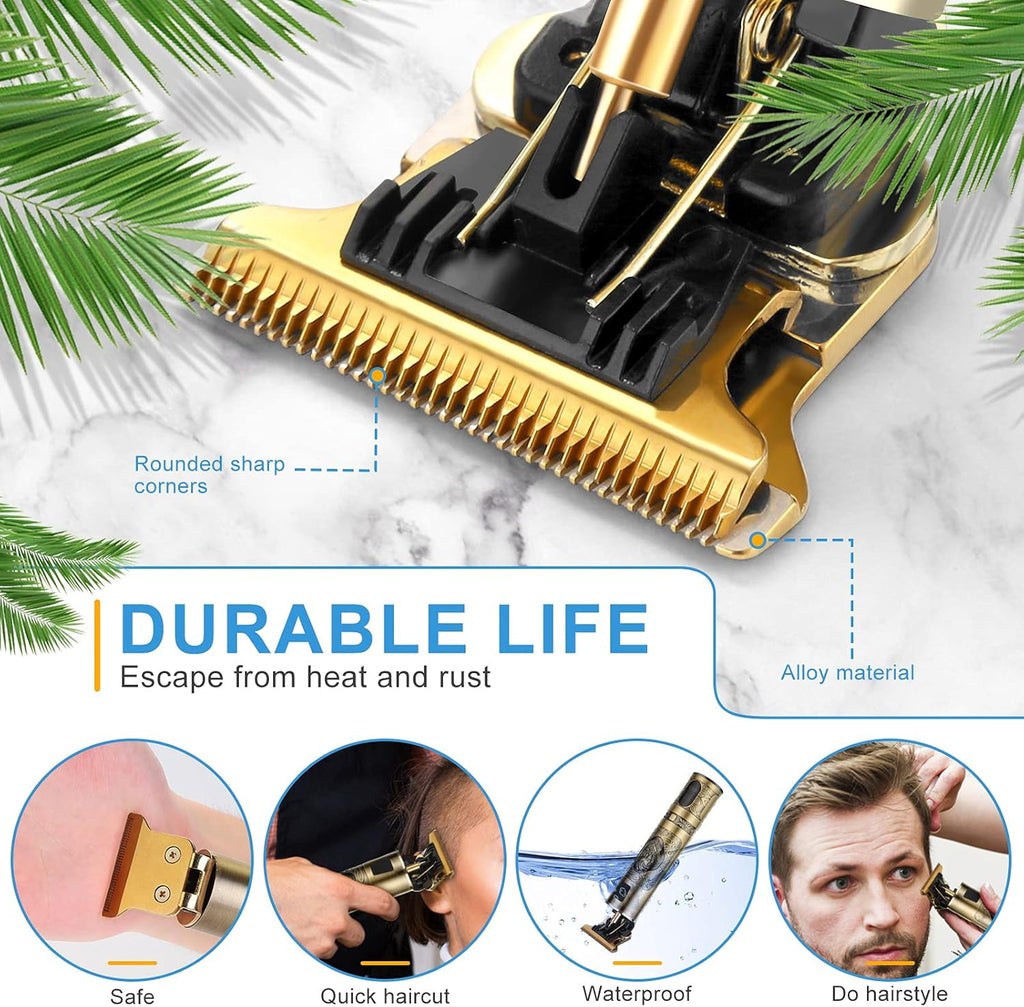 Gold Cordless Hair Clippers with LCD Display H822115