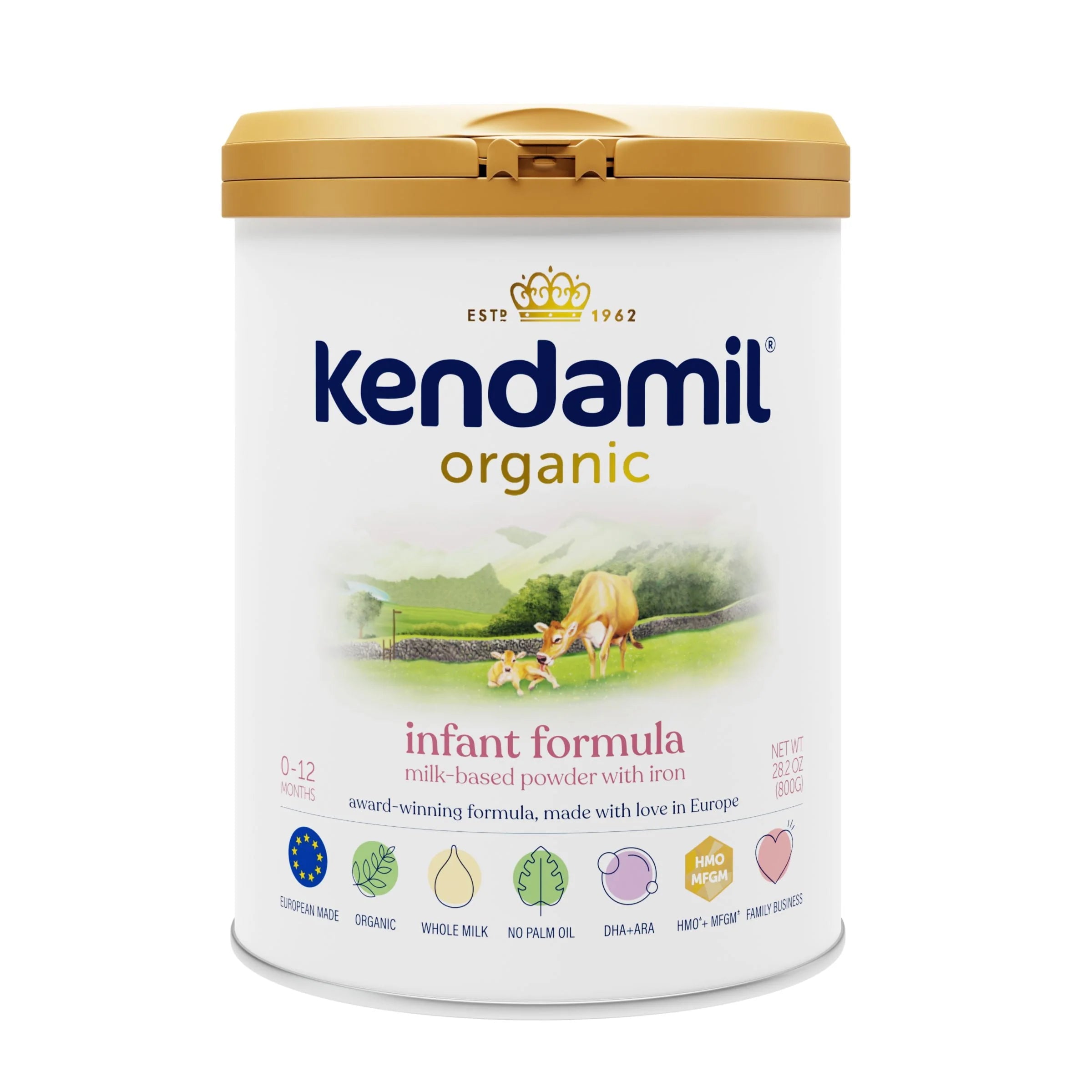 Organic Whole Milk Baby Formula Powder with DHA, 28.2oz V592