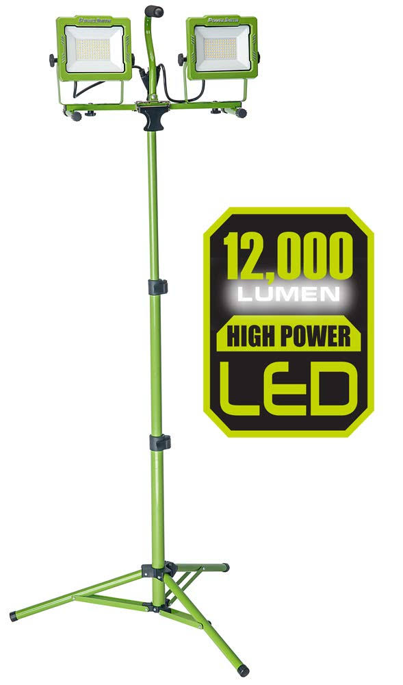 12,000 Lumen Dual-Head LED Work Light with Tripod D14521