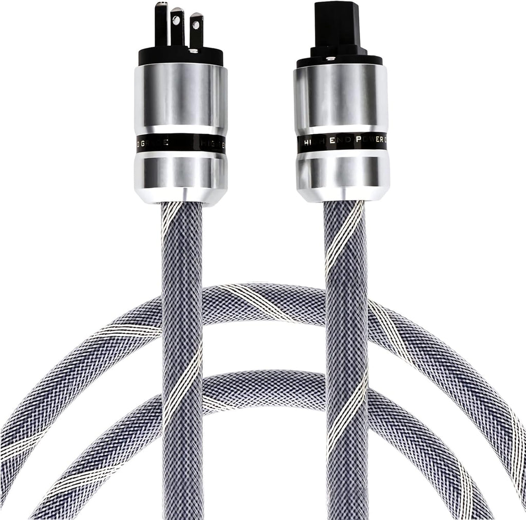 12AWG Oxygen Free Copper US AC Power Cord, IEC320-C13, 125V/15A, 3.3FT, Pack of 2 B766541