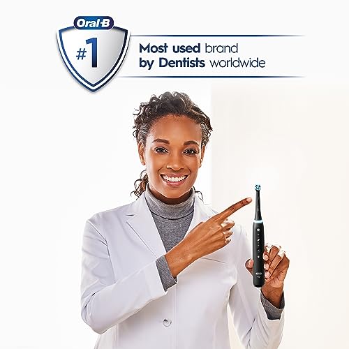 White Rechargeable Electric Toothbrush with Pressure Sensor, 5 Cleaning Settings, Travel Case C33566