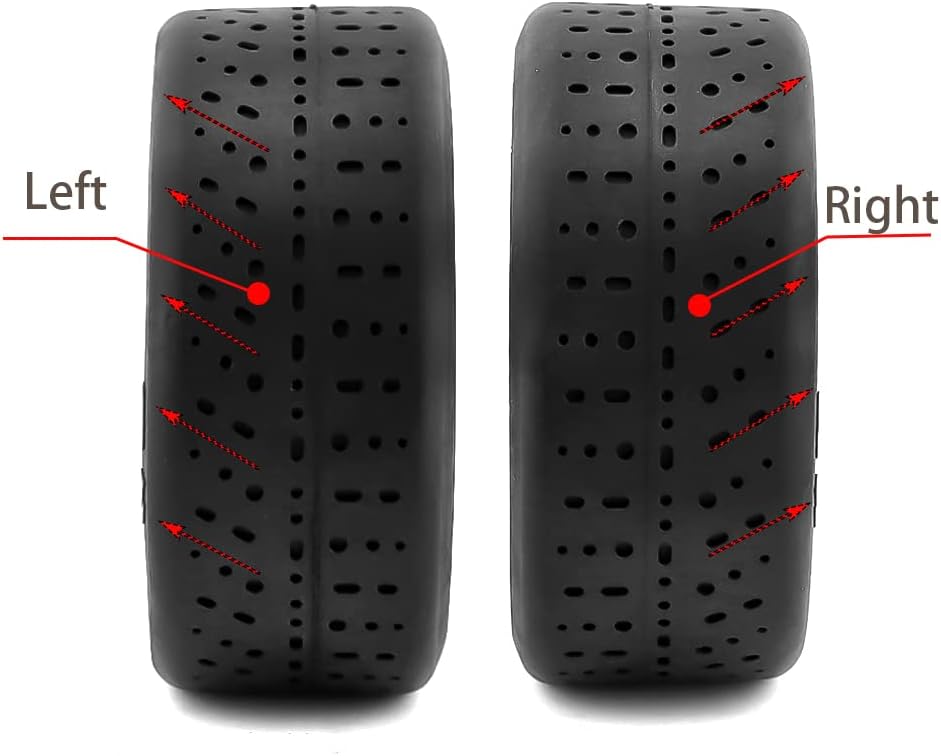 4pcs Pre-Glued RC Tire Sets with 17mm Hex Sleeve Y45249