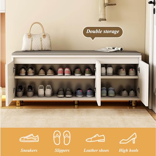 Shoe Bench with Cushion Storage Bench N2045