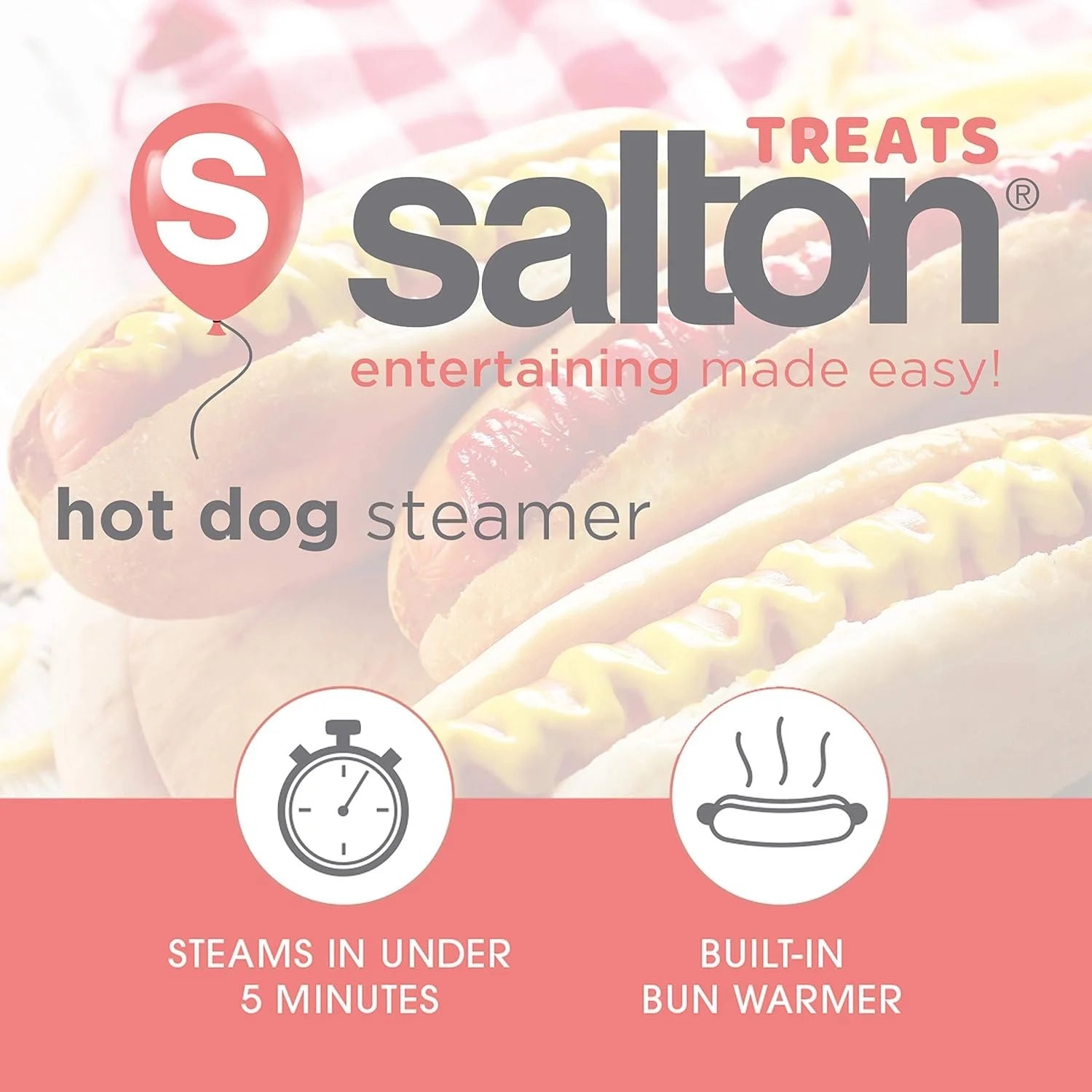 Red Transparent Hot Dog Food Steamer M41378