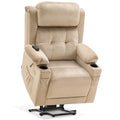 Large Dual Motor Power Lift Recliner Chair with Massage and Heat, Fabric (Grey, Large) L57709