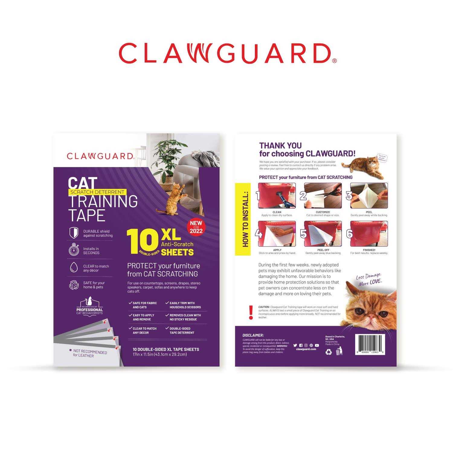 Cat Repellant Tape 10 XL Sheets Furniture Protector T492247