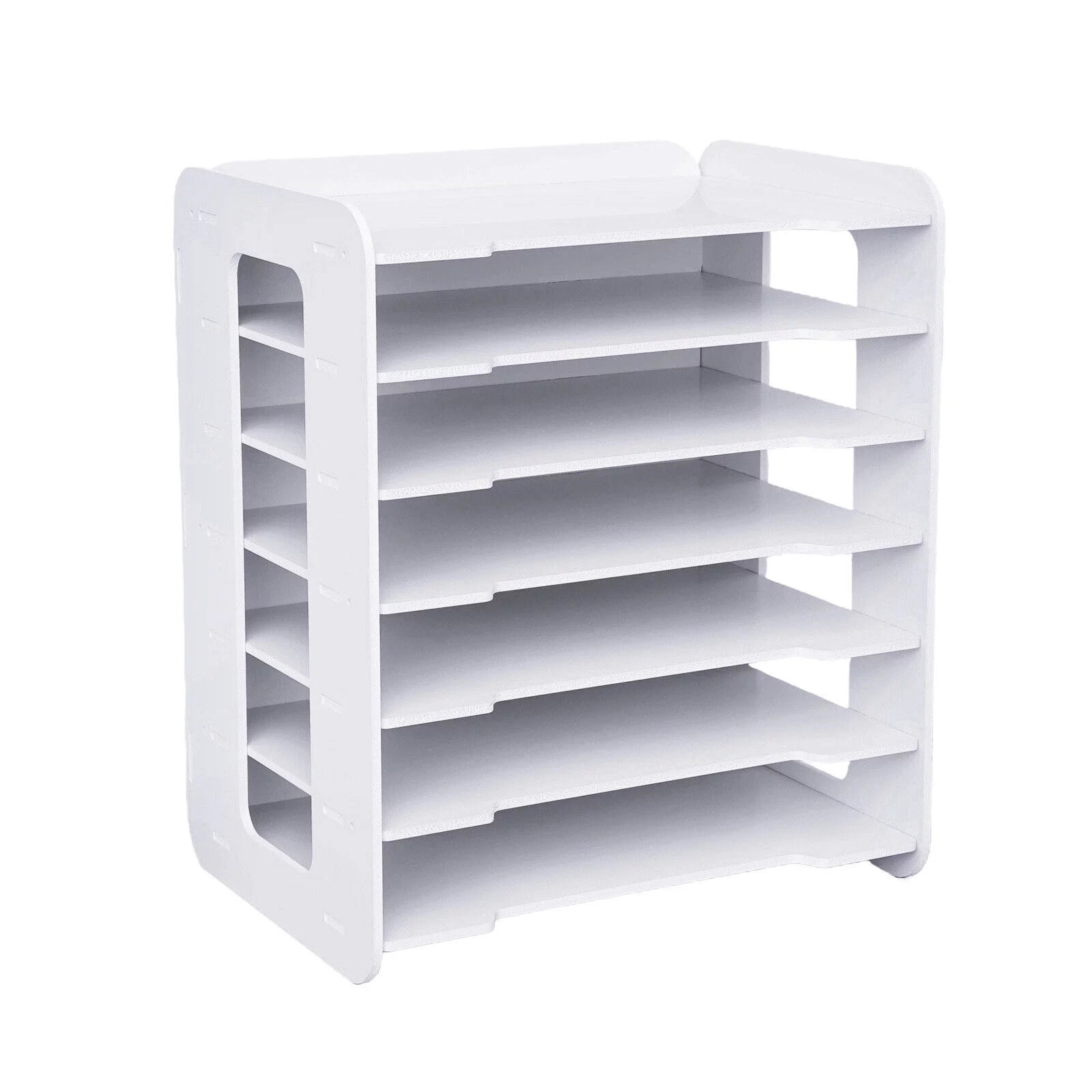 7 Tier Desktop Organizer File Shelf Document Storage Rack S39867
