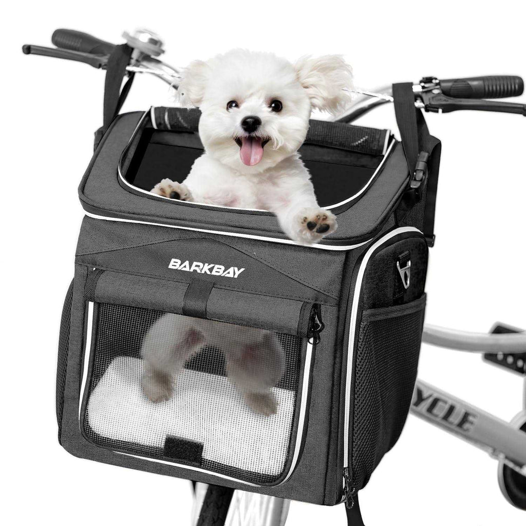 Expandable Foldable Soft-Sided Dog Bike Basket Carrier A183