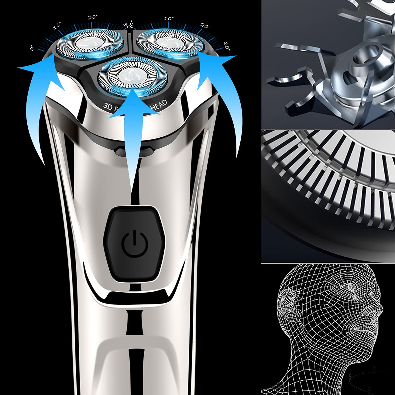 Electric Rotary Razor with Pop-up Trimmer Q652075