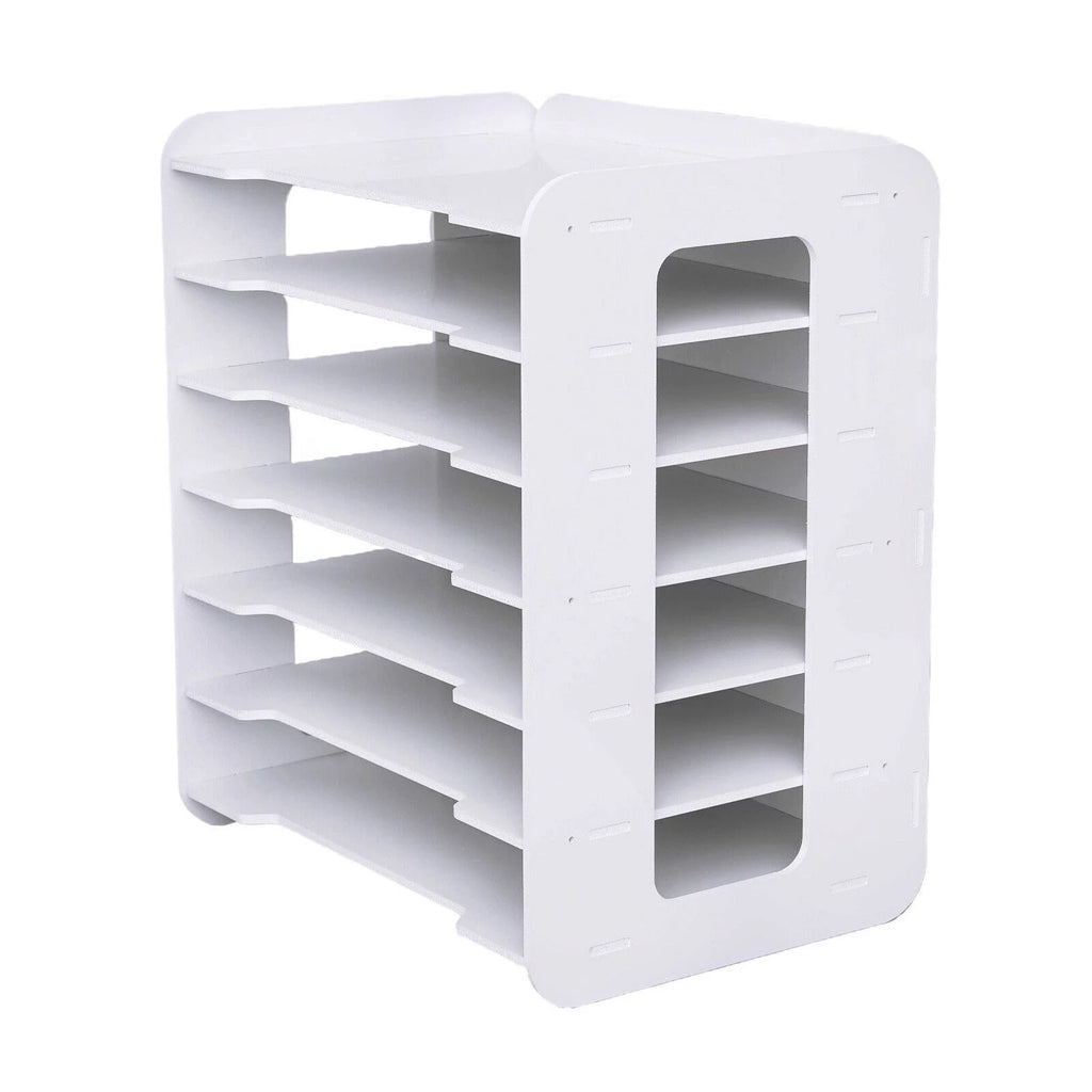 7 Tier Desktop Organizer File Shelf Document Storage Rack S39867