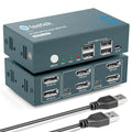 KVM Switch Dual Monitor DP 4K@60Hz with 4 USB 2.0 Hub O43227
