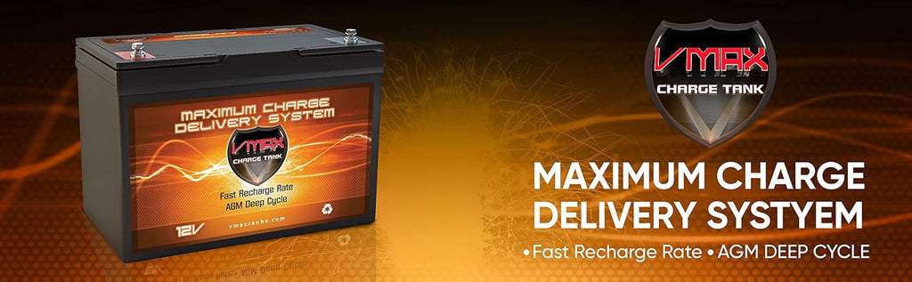 12V 100AH AGM Deep Cycle Group 27 Batteries Q591186
