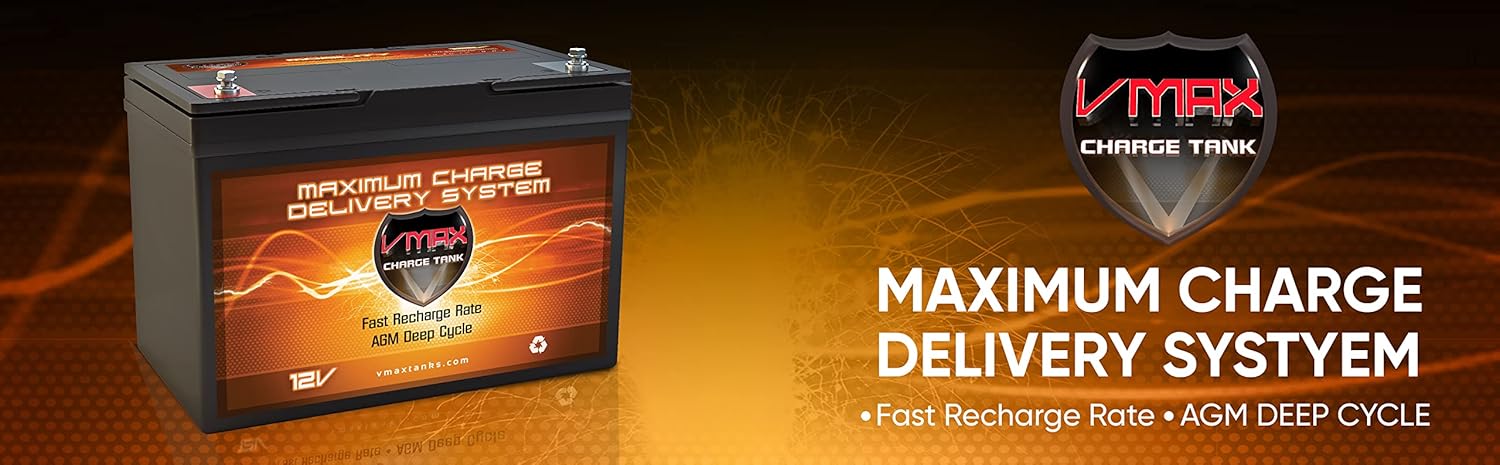 12V 100AH AGM Deep Cycle Group 27 Batteries Q591186