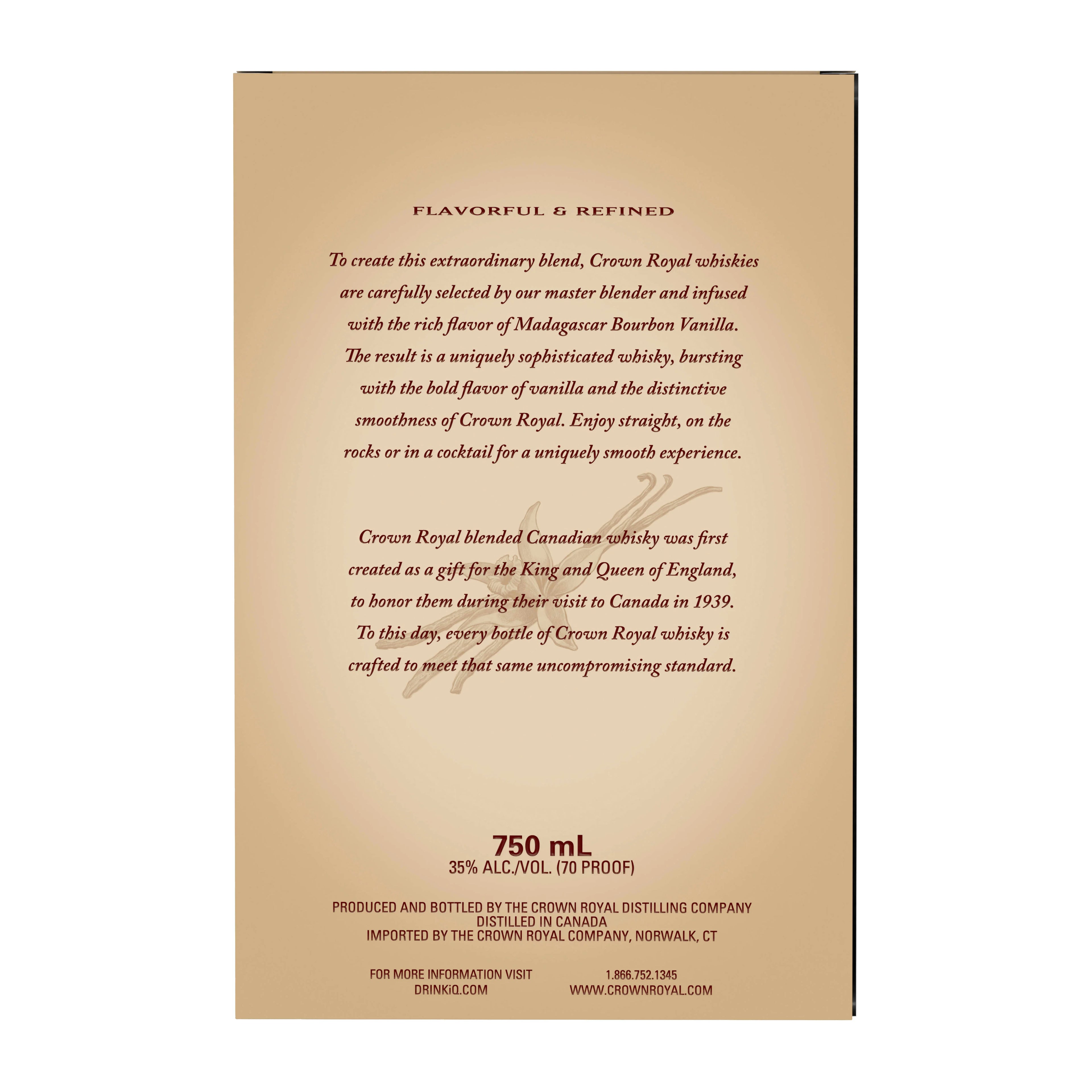 Vanilla Flavored Whisky, 750 ml, 35% ABV A939504