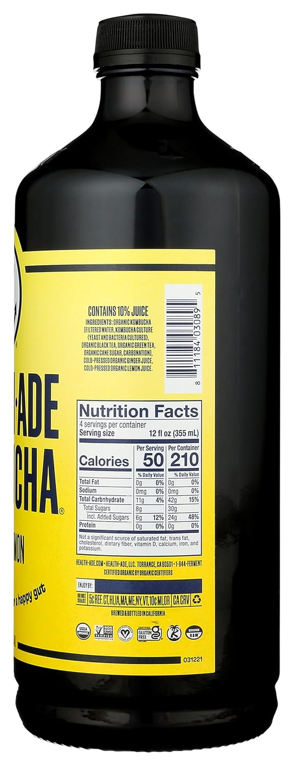 Ginger-Lemon Kombucha, 48 Fl oz R7391