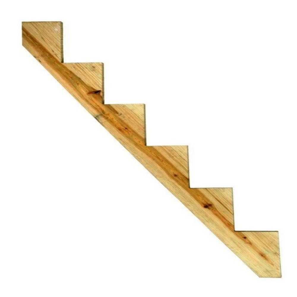 6-Step Pressure Treated Pine Wood Outdoor Stair Stringer C510