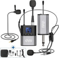 Wireless Lavalier Microphone, 3 in 1 Wireless Microphone, Bodypack Transmitter & Receiver, Pack of 2 S6788