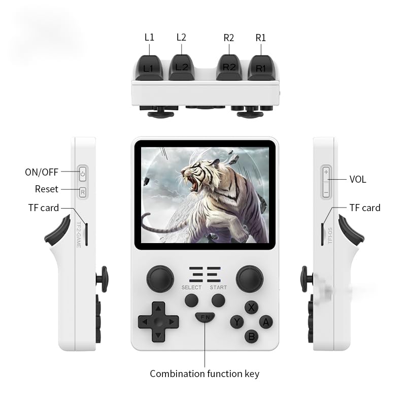 Yellow 3.5" IPS Screen Handheld Game Console K126