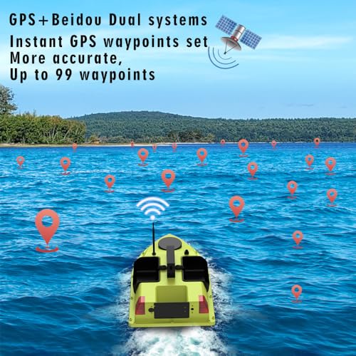 RC Fishing Bait Boat with GPS Auto Navigation Cruise Control W56337