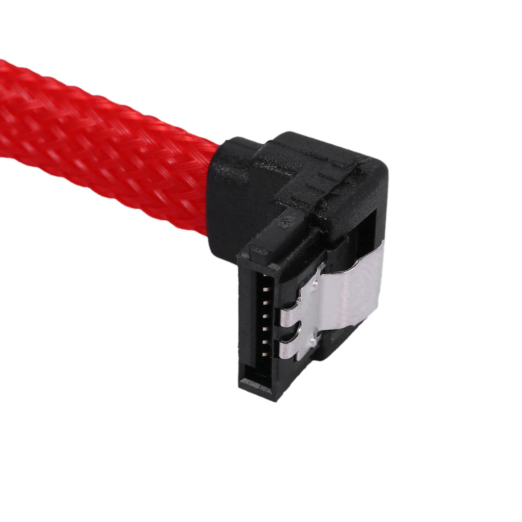 5x 3.0 SATA3 7Pin Data Cable Right Angle 6Gb/S SSD Cables with Nylon Sleeved 50CM H97918