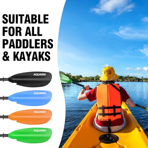 Aluminum Shaft Reinforced Fiberglass Blade Adjustable Kayak Paddle 231cm N3289