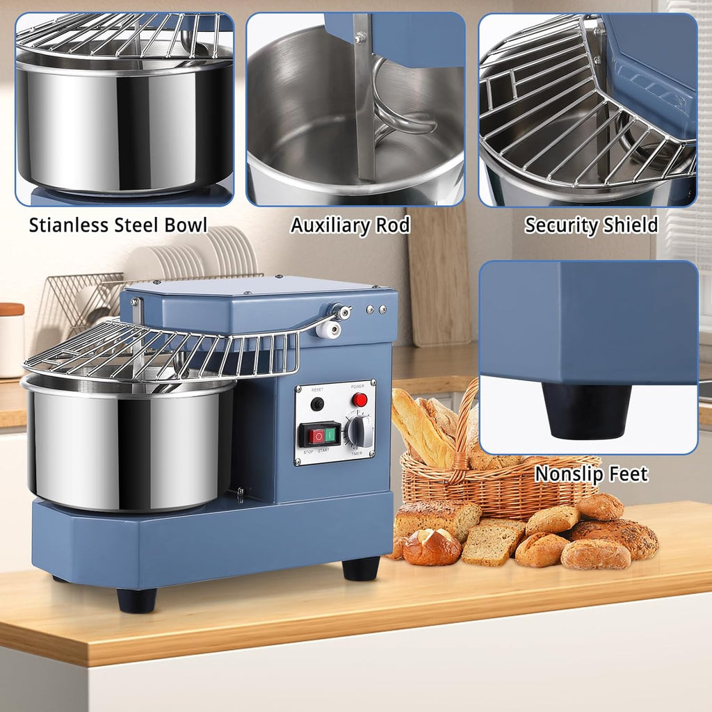 8.5Qt 450W Dual Rotating Dough Mixer with Stainless Steel Bowl K2486