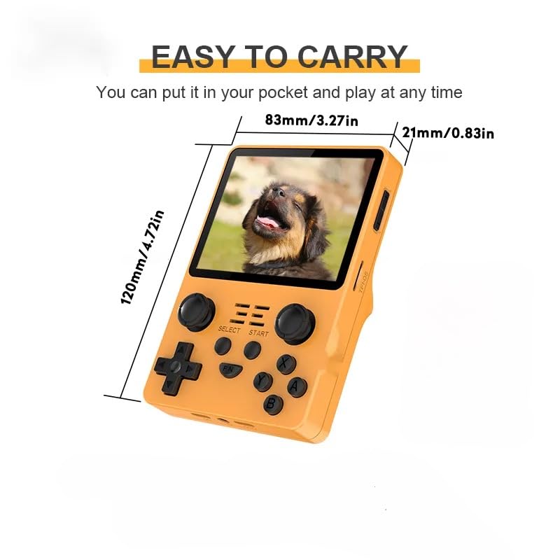 Yellow 3.5" IPS Screen Handheld Game Console K126