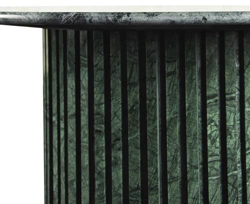 Art Deco Coffee Table with Marble, 36" W x 36" D x 16" H, Green I389993