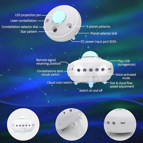 Laser Christmas Projector Lights Outdoor, Red and Green Stars, IP65 Waterproof C64831