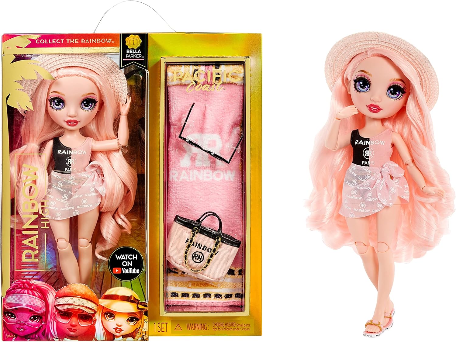 Pink Fashion Doll with 2 Designer Outfits and Pool Accessories Playset F111102