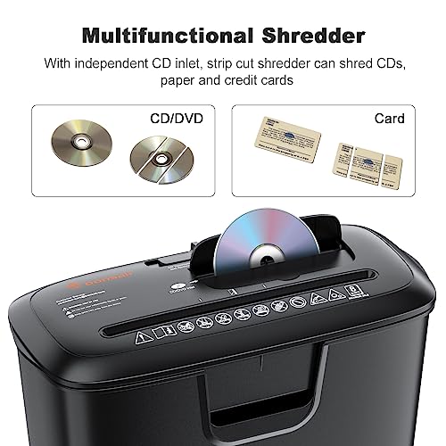 8-Sheet StripCut Paper Shredder with 3.4 Gallons Wastebasket Y849531