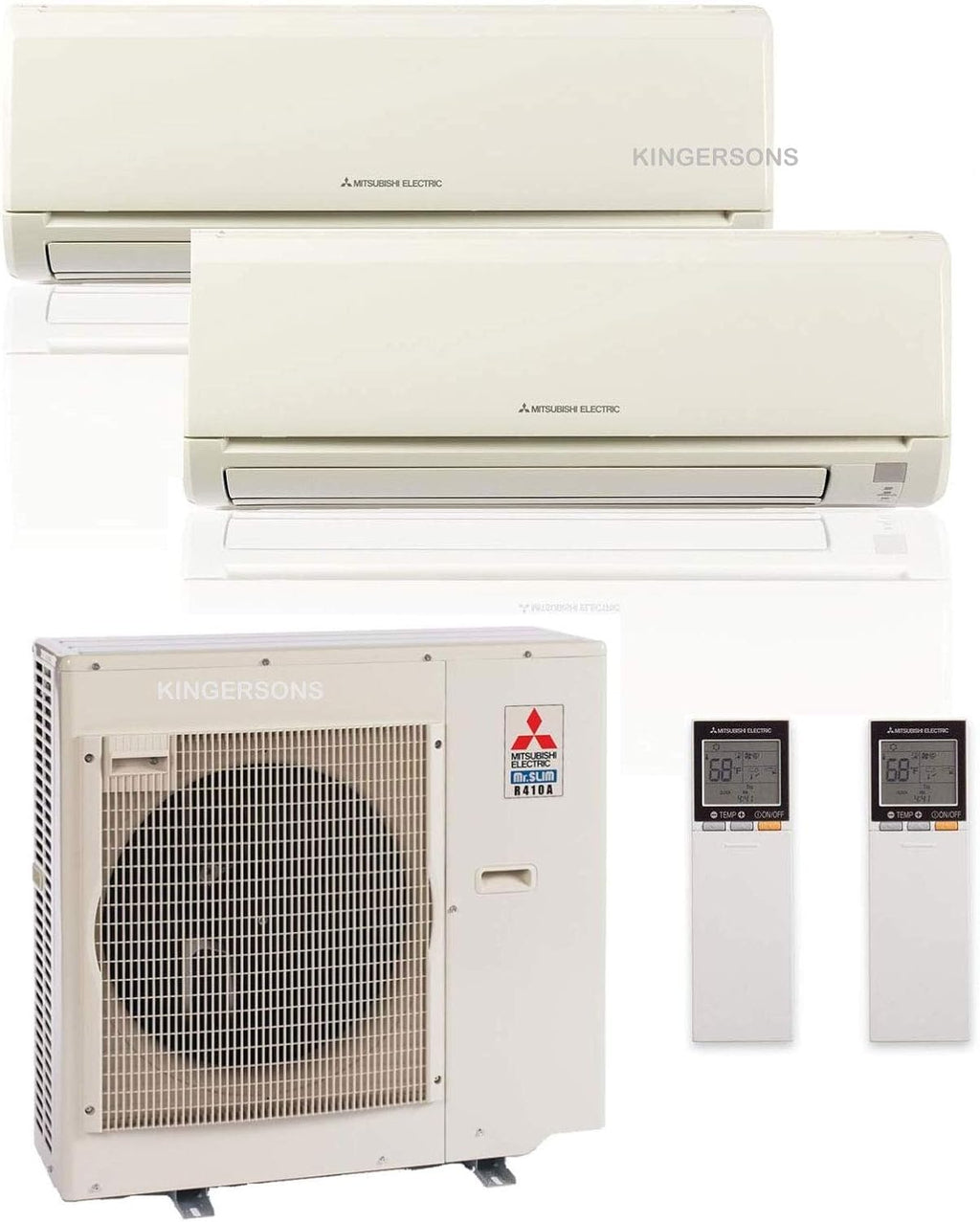 30,000 Btu 19 Seer Dual Zone Ductless Mini Split Heat Pump System W819