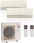 30,000 Btu 19 Seer Dual Zone Ductless Mini Split Heat Pump System W819