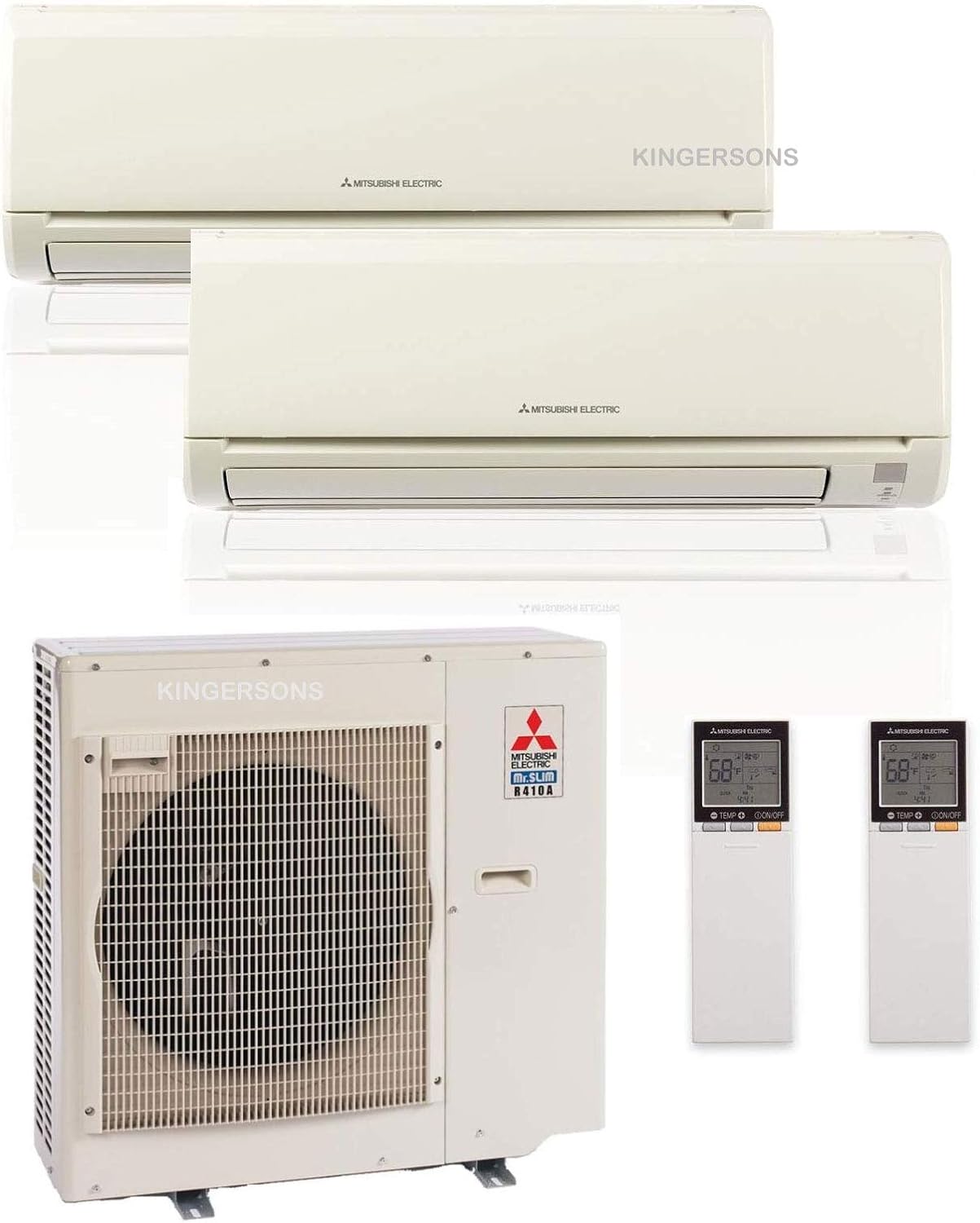 30,000 Btu 19 Seer Dual Zone Ductless Mini Split Heat Pump System W819