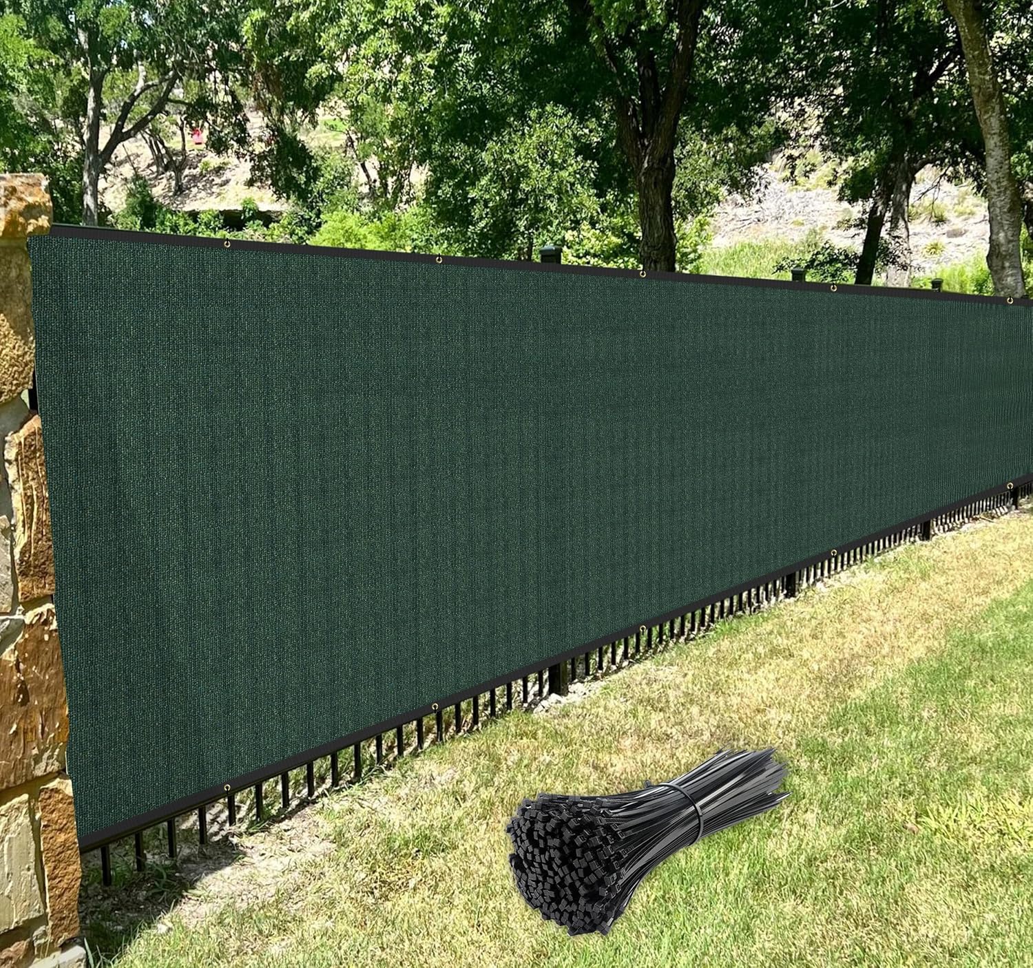 Green Heavy Duty Privacy Fence Screen 5' x 26' J885416