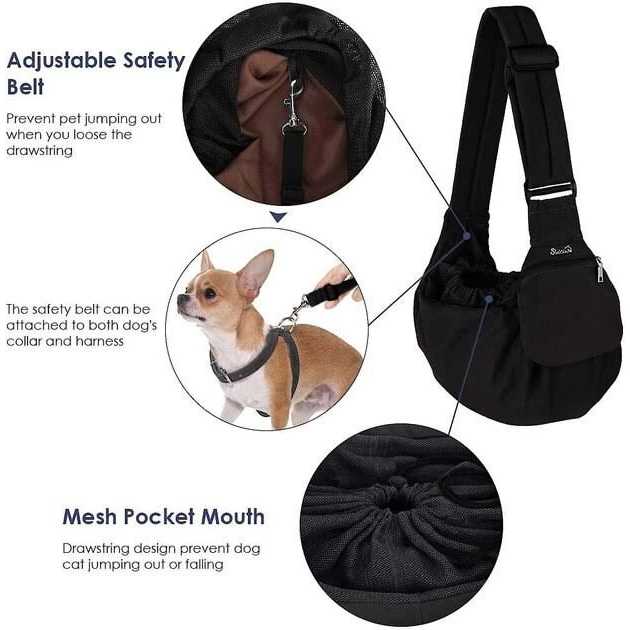 Adjustable Hard Bottom Support Cat Dog Sling H88704