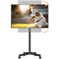 Mobile TV Carts Rotating Rolling TV Stand on Wheels for 13-50" Flat Curved TVs Height Adjustable 30° Tilt Floor TV Stand Portable Monitor Stand Holds up to 44lbs Max VESA 200x200mm M1583