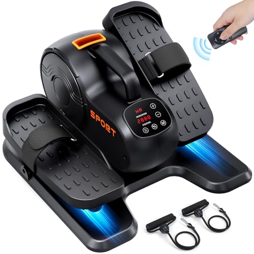 Under Desk Elliptical Machine, Electric Ellipse Leg Exerciser, Seated Pedal Exerciser J66278