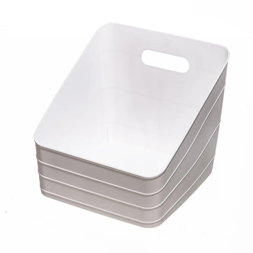 White 4 pack Plastic Closet Bin H15603