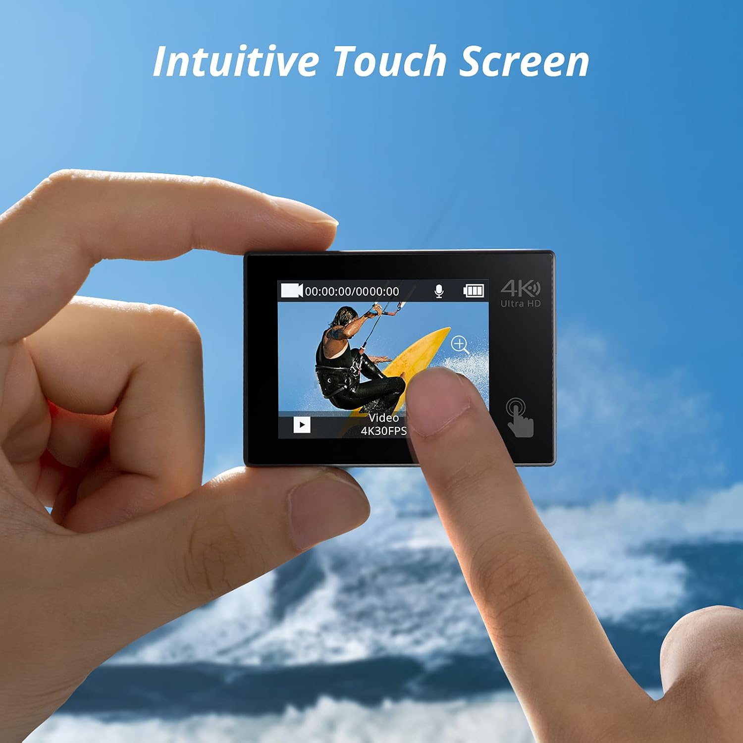 4K30FPS Action Camera with Touch Screen A79429