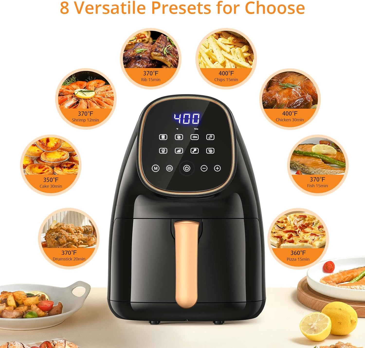 2.2 QT Digital Air Fryer with Nonstick Tray I9580