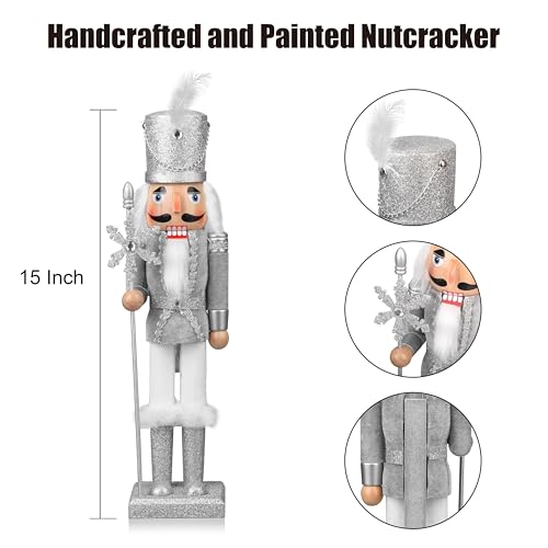 15 Inch Wooden Nutcracker Figure (Gold) H50102